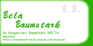 bela baumstark business card